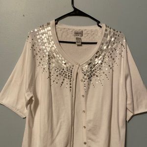 Chico’s white cardigan